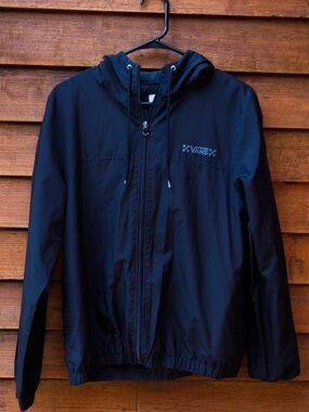 Vans Black Hooded Windbreaker, women’s large